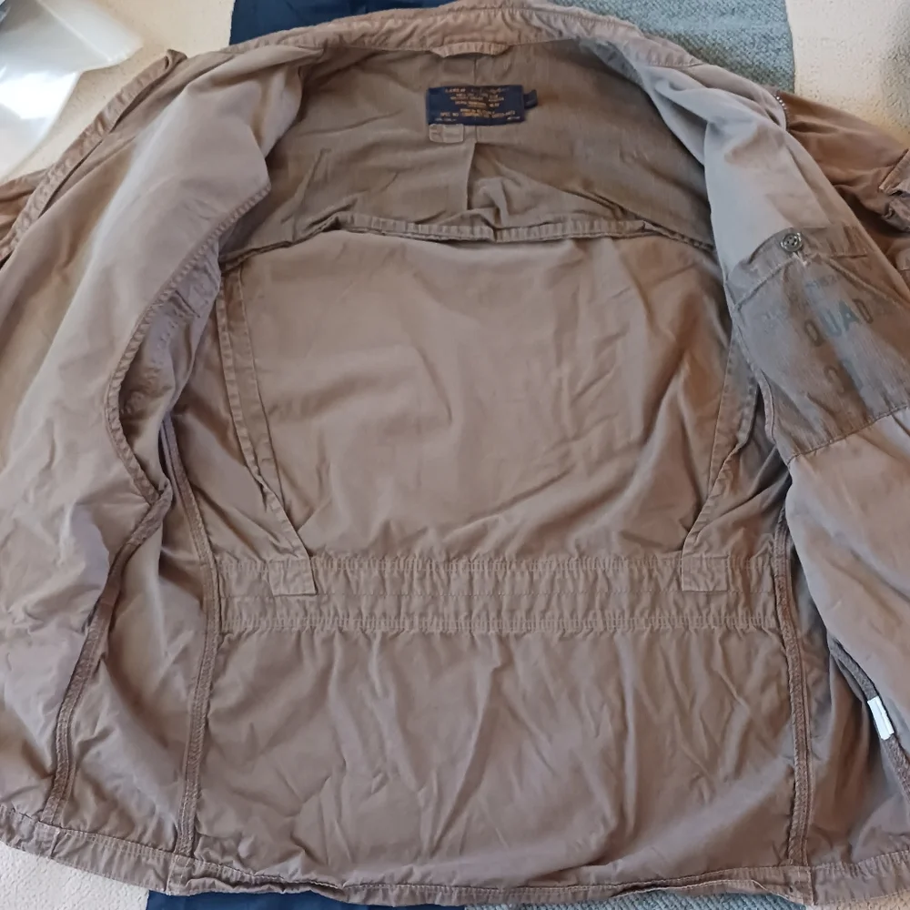 J. Crew A22 Military Jacket. Size Large Tall (Beige/Light Brown)